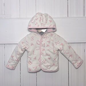 BURTS BEES EUC 100% Organic Cotton A-Bee-C Super Soft Thick Reversible Jacket